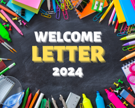 Welcome letter graphic